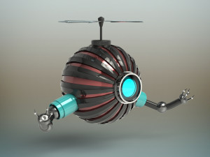 futuristic robot Model 3D
