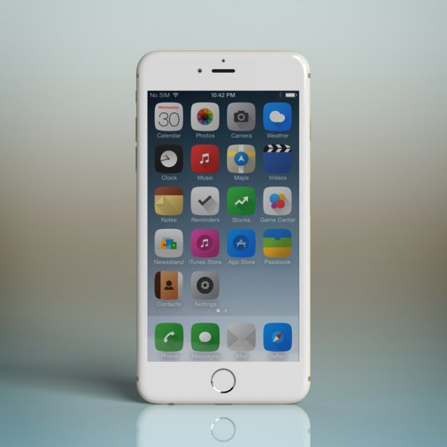 iphone 6s 3Dモデル .c4d .max .obj .3ds .fbx .stl .blend 