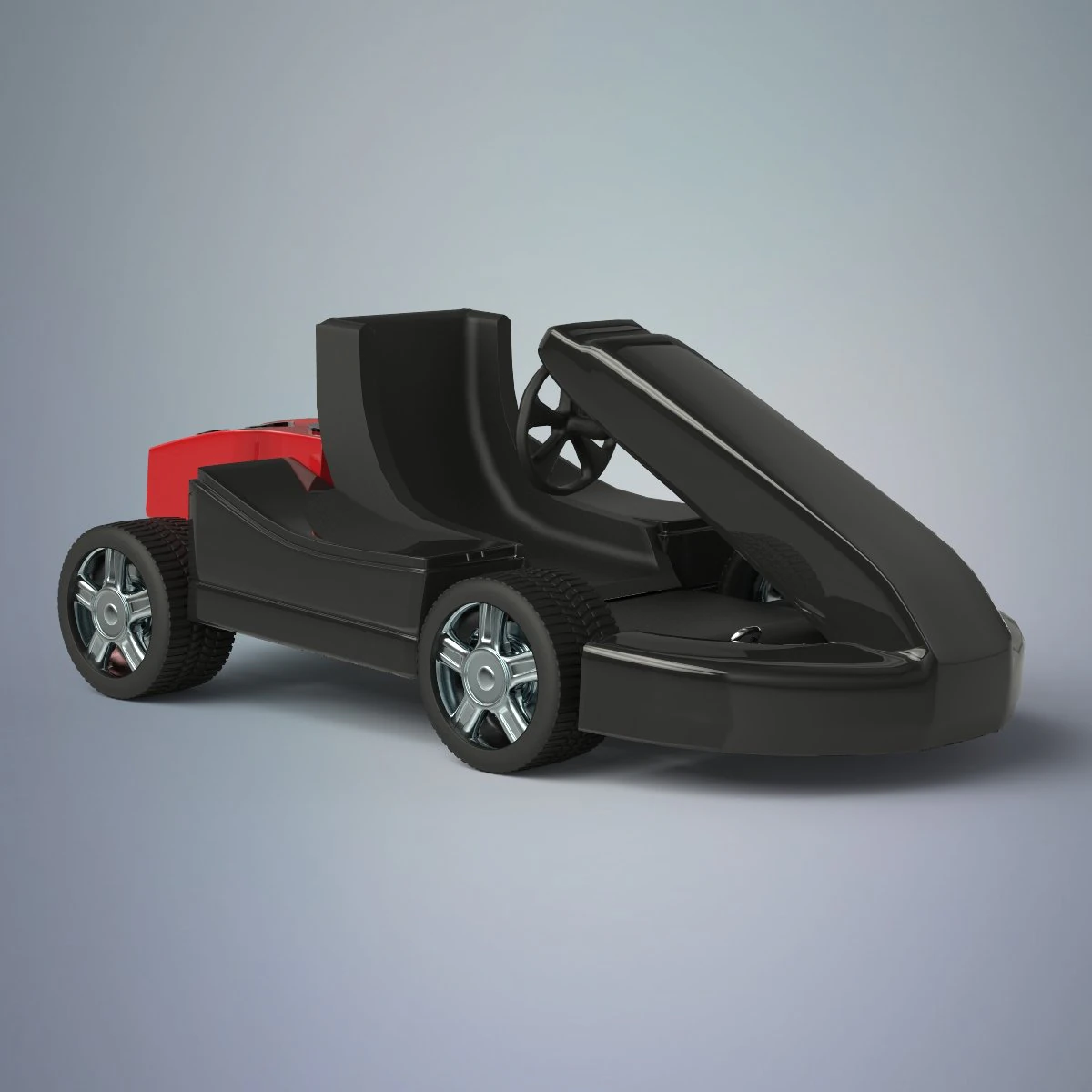 little go kart 3D Model .c4d .max .obj .3ds .fbx .stl .blend 