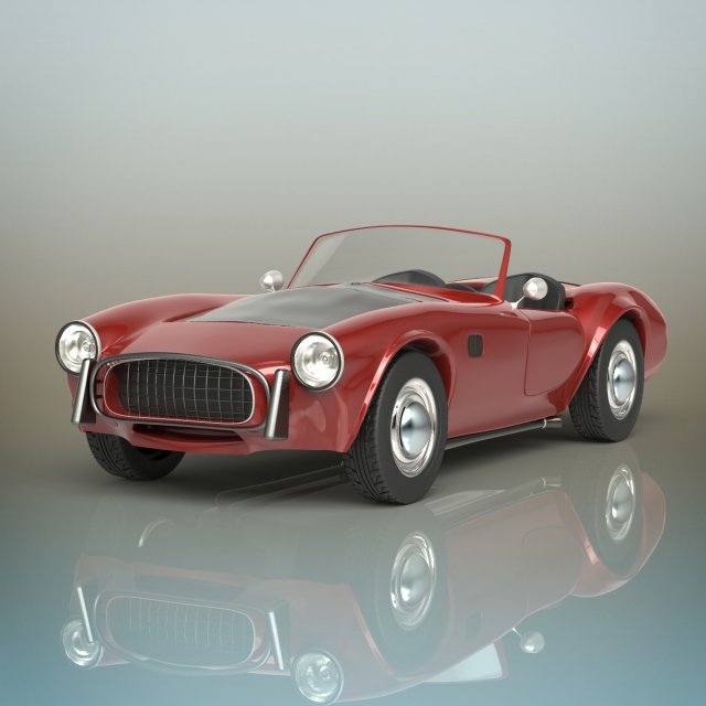 old sport car Modelo 3D .c4d .max .obj .3ds .fbx .stl .blend 