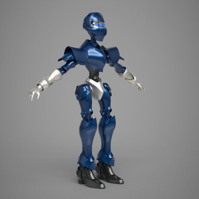 robot soldier Modèle 3D .c4d .max .obj .3ds .fbx .stl .blend 