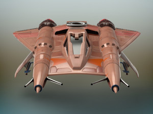 sci-fi fighter plane 3D Model