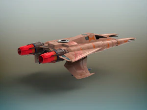 sci-fi fighter plane 3D Model