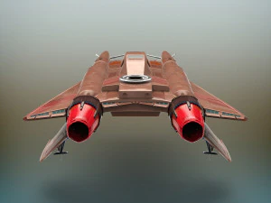 sci-fi fighter plane 3D Model