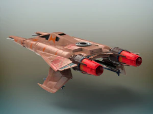 sci-fi fighter plane 3D Model