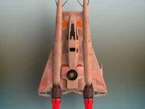 sci-fi fighter plane 3D Model