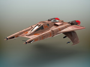 sci-fi fighter plane 3D Модель
