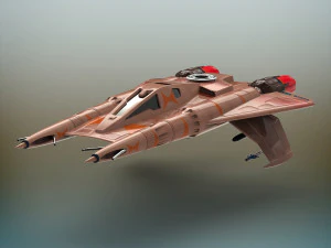 sci-fi fighter plane 3D Model