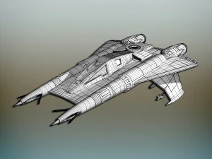 sci-fi fighter plane 3D Model