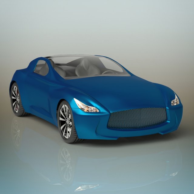 sport car 3D Модель .c4d .max .obj .3ds .fbx .stl .blend 