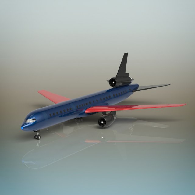 airplane 3D Model .c4d .max .obj .3ds .fbx .stl .blend 