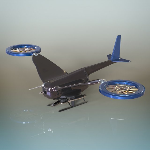 battle drone 3D Модель .c4d .max .obj .3ds .fbx .stl .blend 