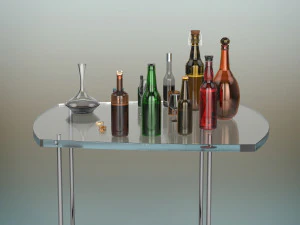 beer bottle set 3D Model