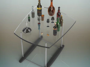 beer bottle set 3D Model