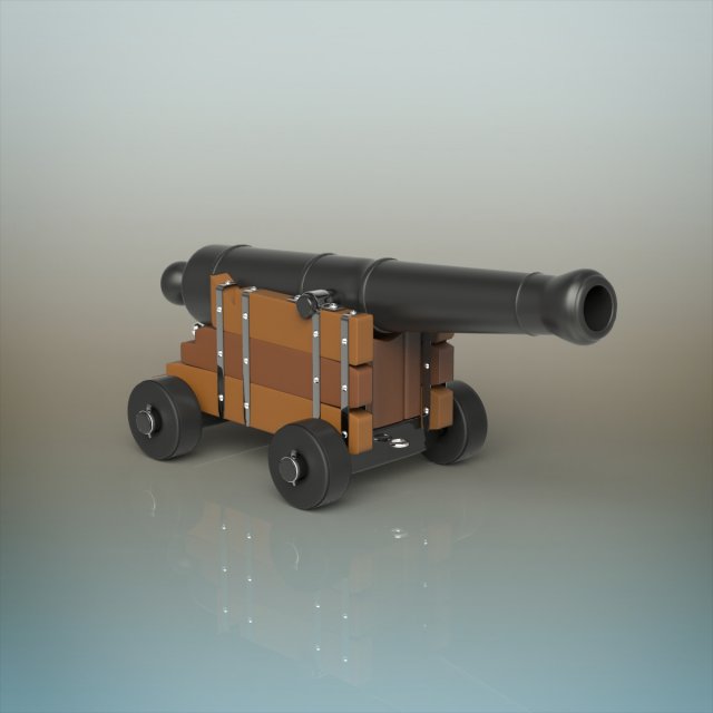 cannon 3D Model .c4d .max .obj .3ds .fbx .stl .blend 