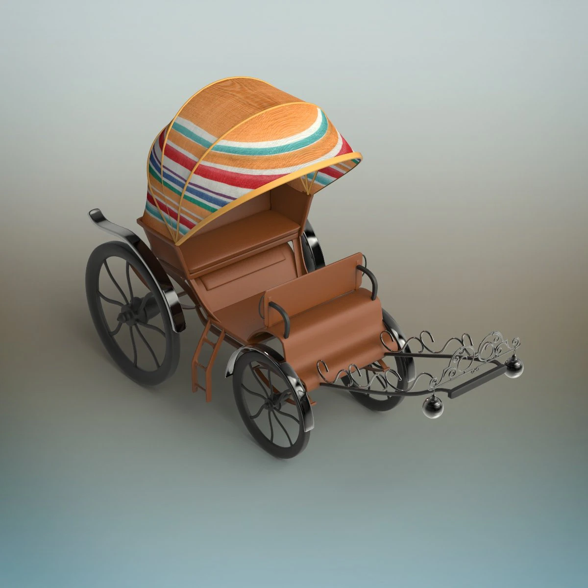 carriage 3D Model .c4d .max .obj .3ds .fbx .stl .blend 