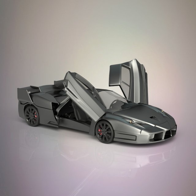 ferrari 3D Model .c4d .max .obj .3ds .fbx .stl .blend 