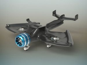 futuristic plane 3D Model