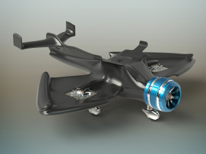 futuristic plane Modelo 3D