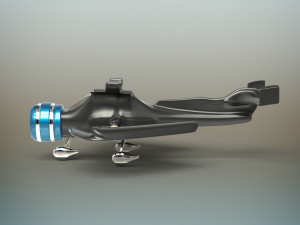 futuristic plane Modelo 3D