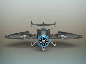 futuristic plane 3D Model