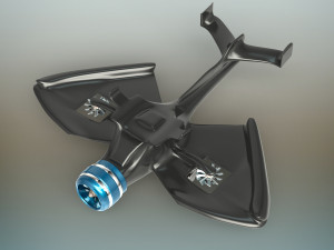 futuristic plane Modelo 3D