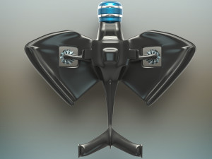 futuristic plane Modelo 3D