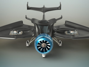 futuristic plane Modelo 3D