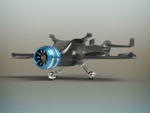 futuristic plane Modelo 3D
