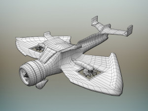 futuristic plane Modelo 3D