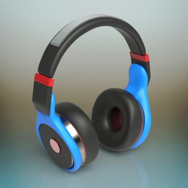 headphone 3D Model .c4d .max .obj .3ds .fbx .stl .blend 