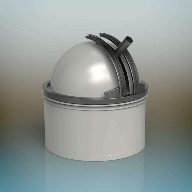 observatory 3D Model .c4d .max .obj .3ds .fbx .stl .blend 