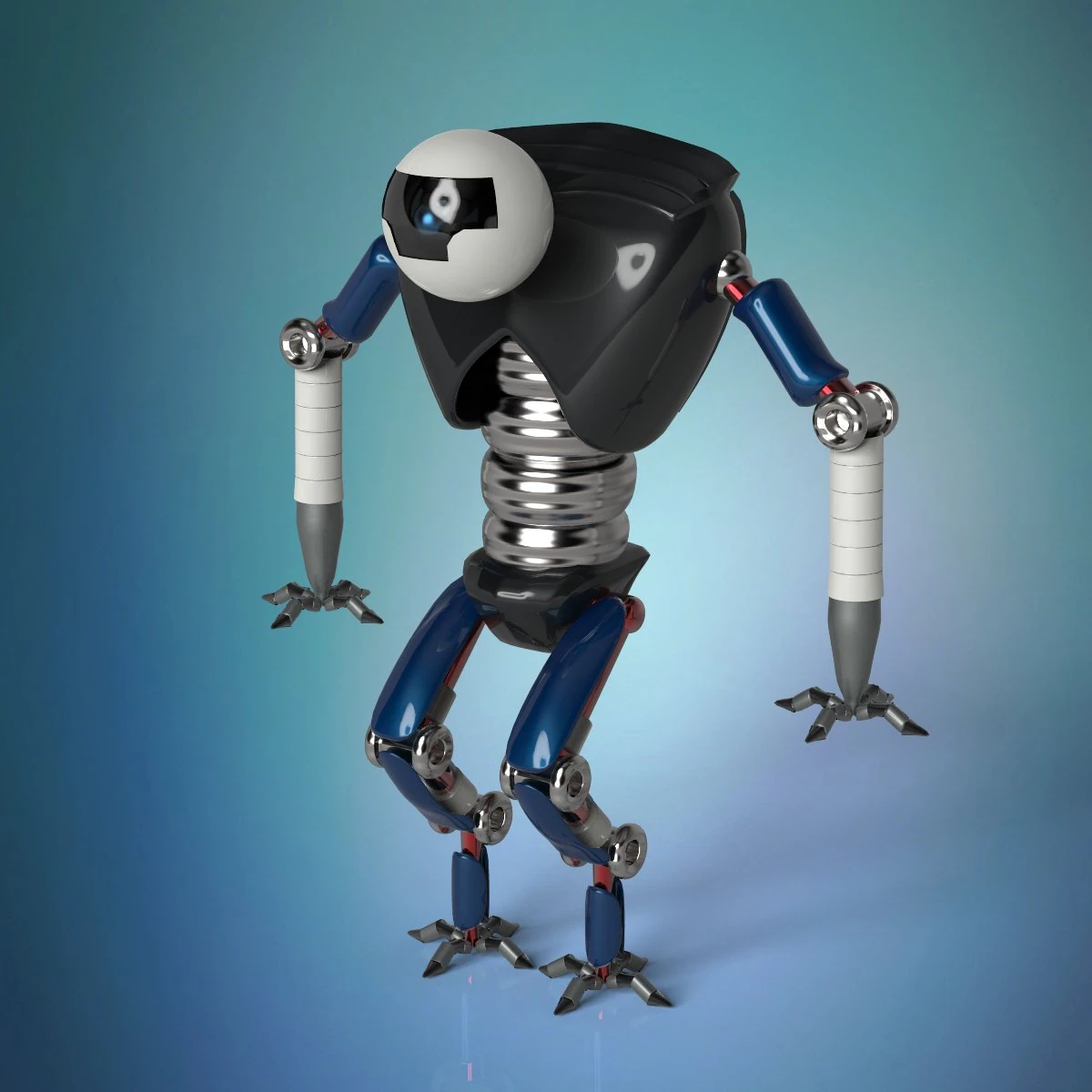 robot 3D Model .c4d .max .obj .3ds .fbx .stl .blend 
