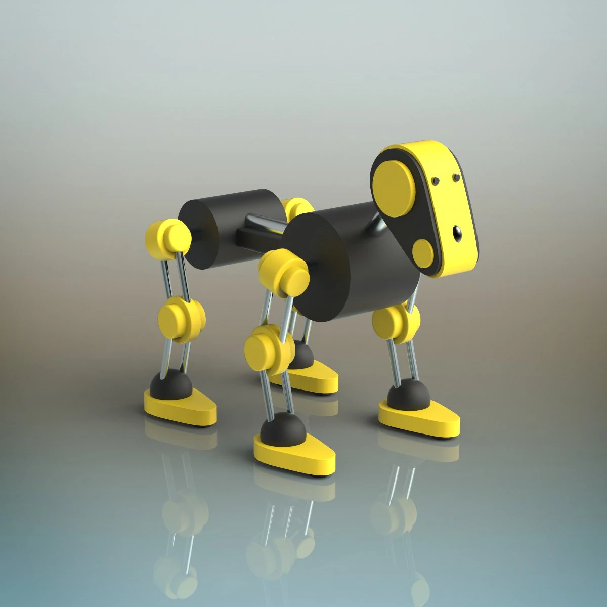pies-robot Model 3D .c4d .max .obj .3ds .fbx .stl .blend 
