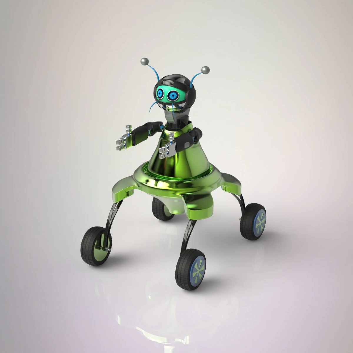 robot 3D Model .c4d .max .obj .3ds .fbx .stl .blend 