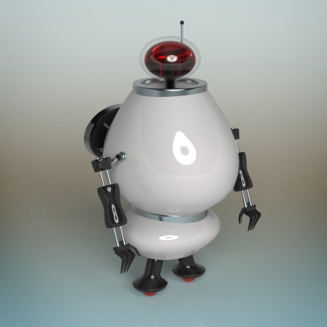 robot 3D Model .c4d .max .obj .3ds .fbx .stl .blend 