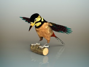 woodpecker bird Modelo 3D