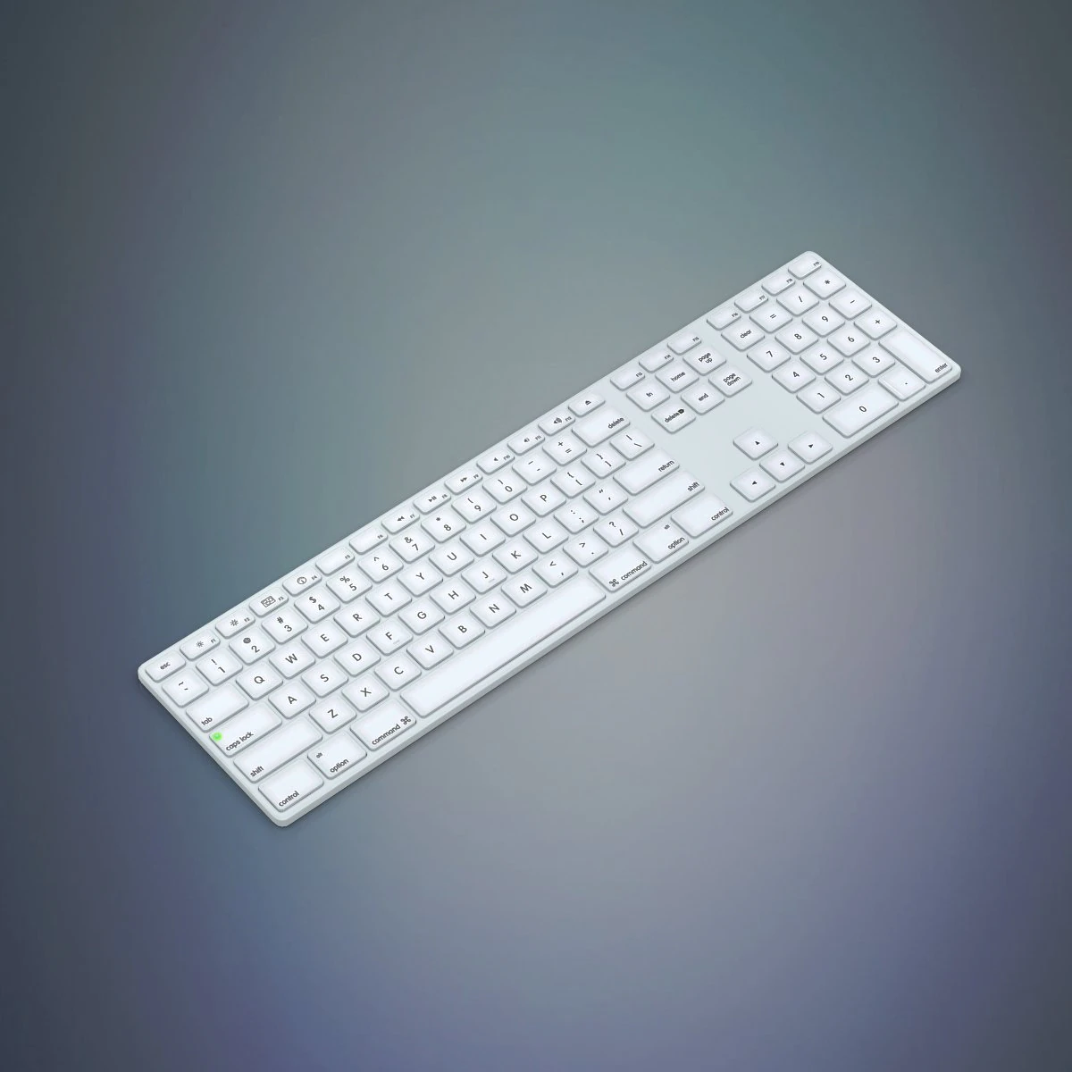 apple keyboard 3D Model .c4d .max .obj .3ds .fbx .stl .blend 