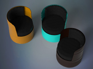 barrel chair 3D मॉडल