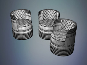 barrel chair 3D मॉडल