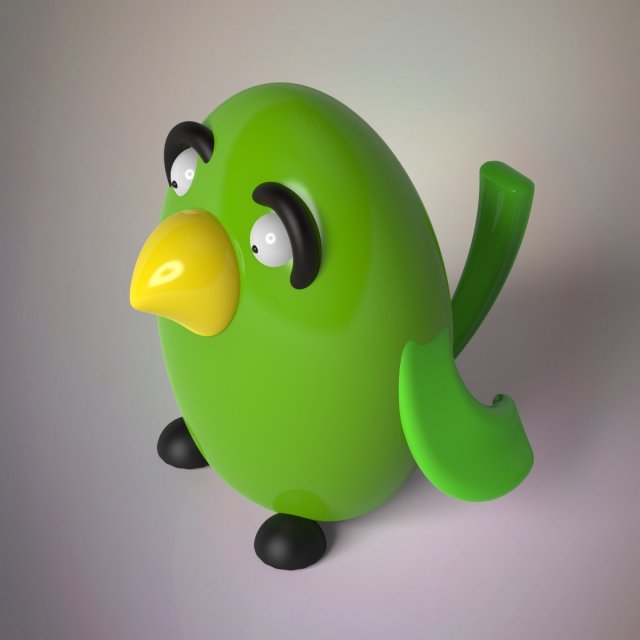 cartoon bird Model 3D .c4d .max .obj .3ds .fbx .stl .blend 