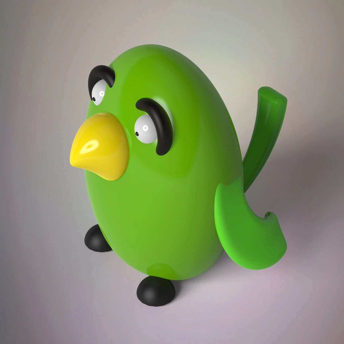 cartoon bird 3D Model .c4d .max .obj .3ds .fbx .stl .blend