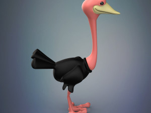 cartoon ostrich 3D Модель