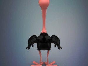cartoon ostrich 3D Модель