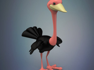 cartoon ostrich 3D Модель