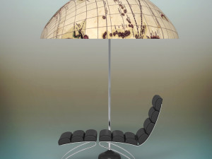 parasol sunbed Modello 3D