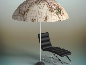 parasol sunbed 3D Модель