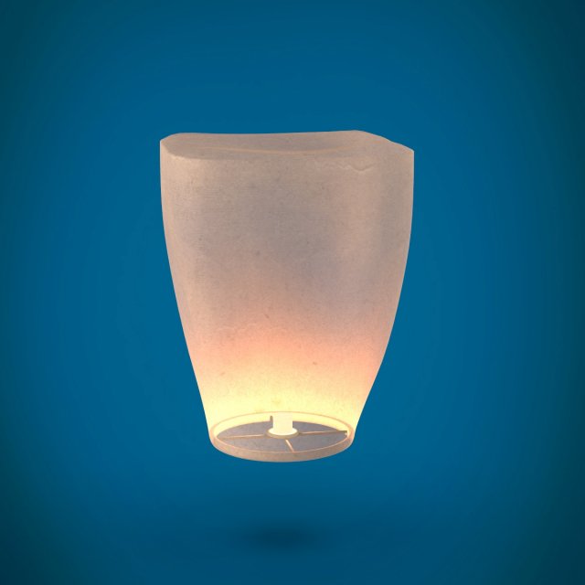sky lantern 3D Модель .c4d .max .obj .3ds .fbx .stl .blend 
