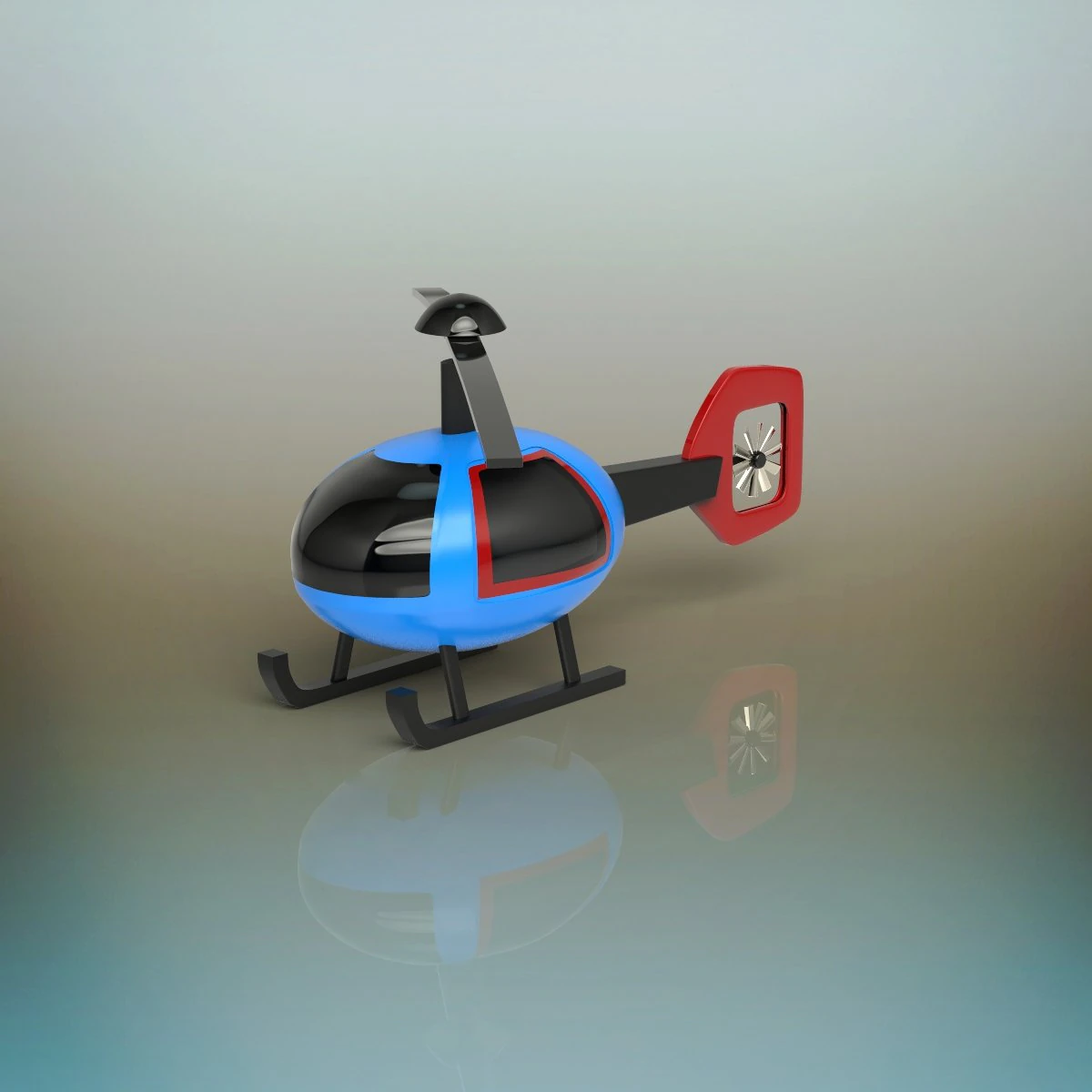 toy helicopter 3D Model .c4d .max .obj .3ds .fbx .stl .blend 