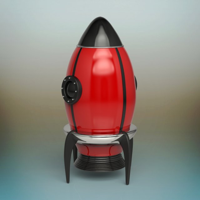 toy rocket Modèle 3D .c4d .max .obj .3ds .fbx .stl .blend 